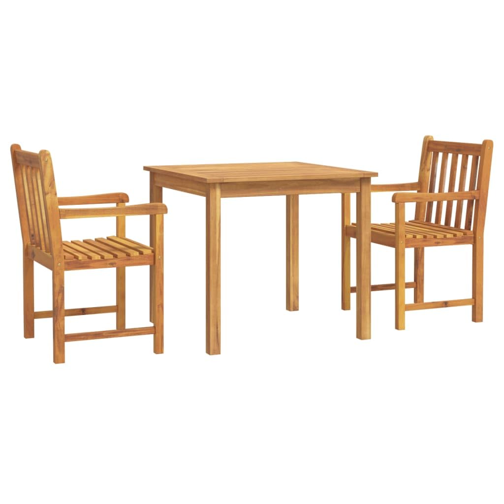 Garden Dining Group 3 Piece Solid Acacia