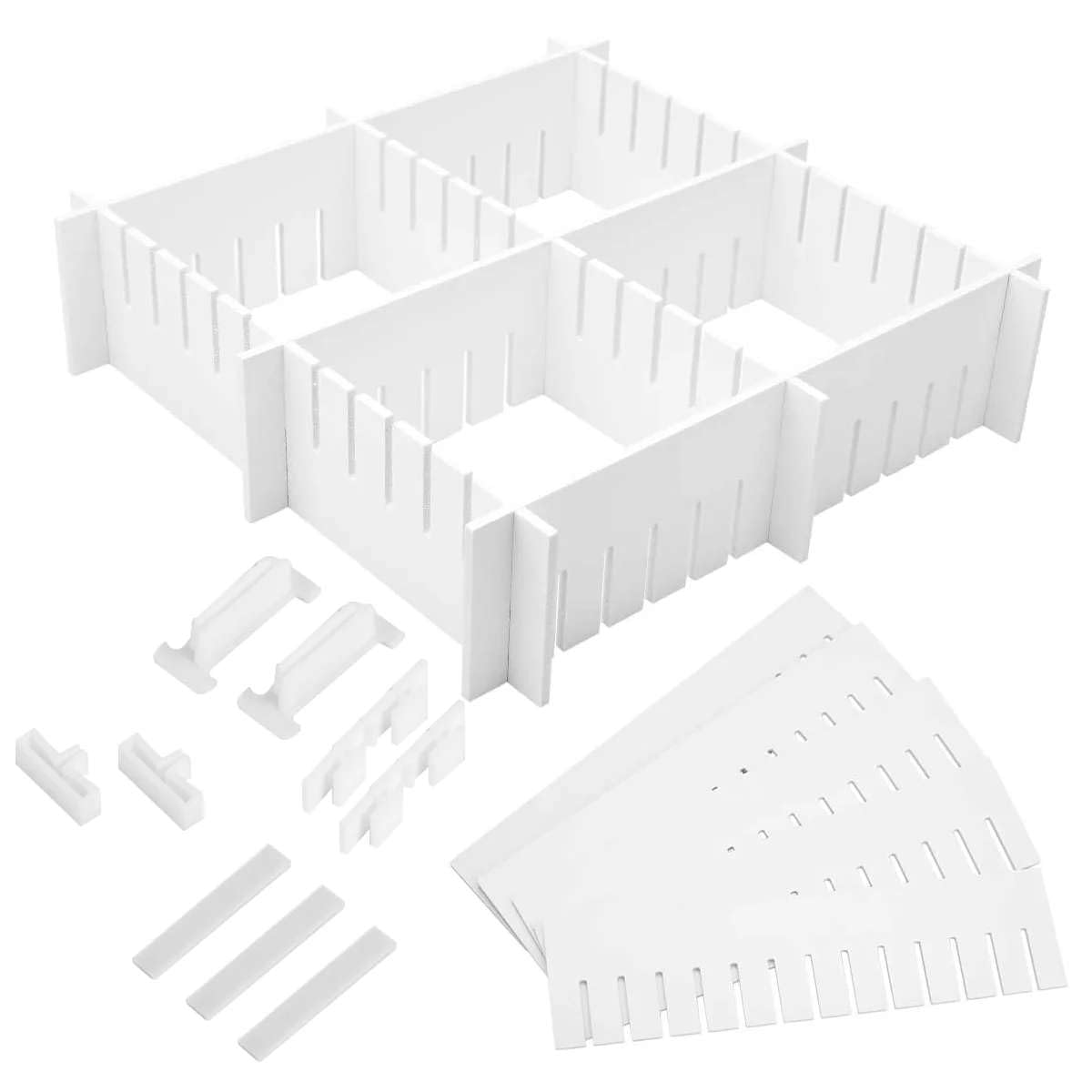Adjustable Drawer Organizers & Dividers (34 Pack)  Maximize Space, Customize Storage, Easy Installation For Kitchen, Bathroom &