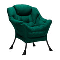 Hollyhome Modern Fabric Large Lazy Chair, Accent Oversized Comfy Reading Chair, Thick Padded Cozy Lounge Chair With Armrest, Steel Frame Leisure Sofa Chair For Living Room, Bedroom, Dorm, Green