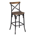 Acme Bar Stool in Walnut and Antique Black