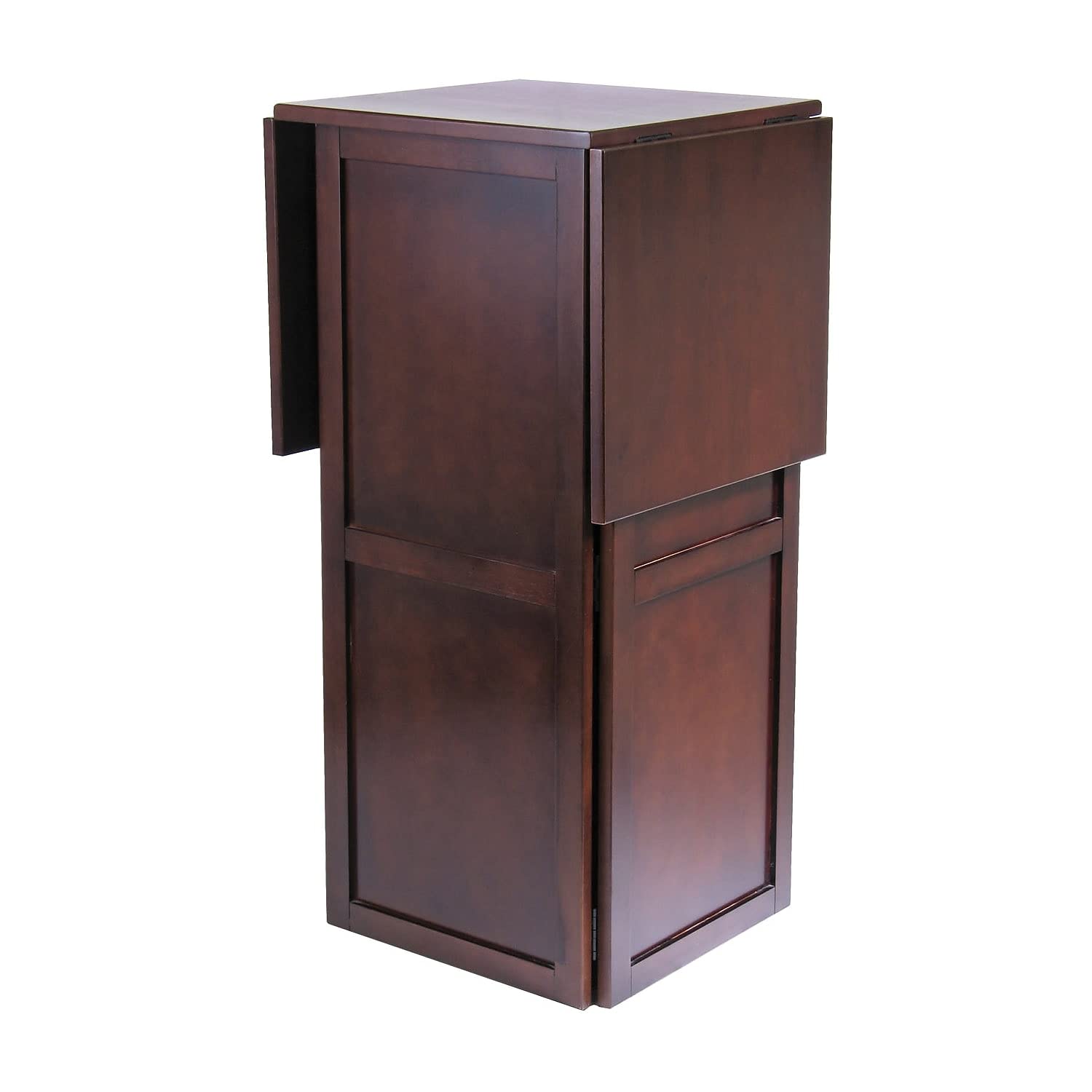 Winsome Newport 40.16 x 50 x 17.87-Inch Wood Expandable Counter Wine Bar, Antique Walnut (94350)