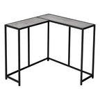 Monarch Specialties I 2156 Accent Table, Console, Entryway, Narrow, Corner, Living Room, Bedroom, Metal, Laminate, Grey, Black, Contemporary, Modern