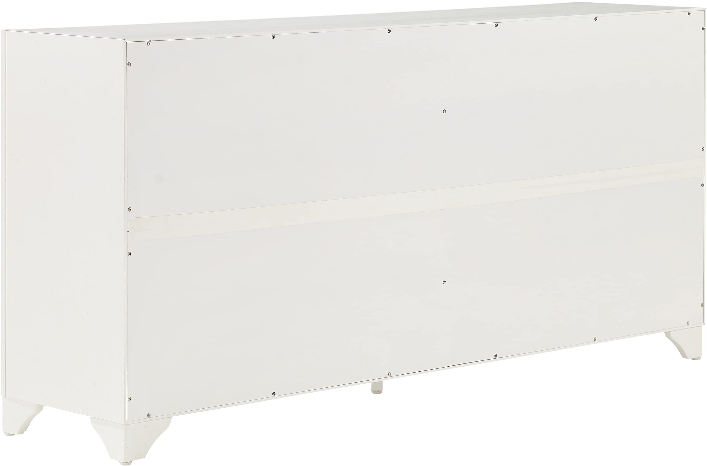 Crosley Furniture Tara Modern Farmhouse Sideboard Buffet Cabinet with Storage, Distressed White