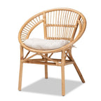 Baxton Studio Adrina Modern Bohemian Natural Brown Rattan Dining Chair