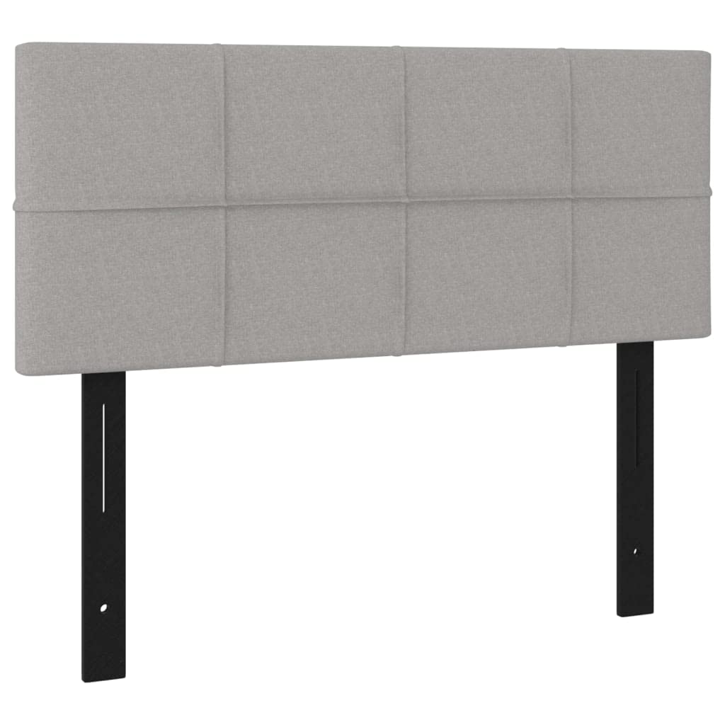 vidaXL Headboard Light Gray 39.4&quot;x2&quot;x30.7&quot;/34.6&quot; Fabric