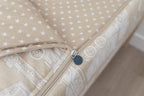 Beddy'S Nod & Winks Full Size Kids Bedding Set - Mack Design, Tan 5-Piece Zipper Bedding Set With Mattress Cover, Sheets, And Co