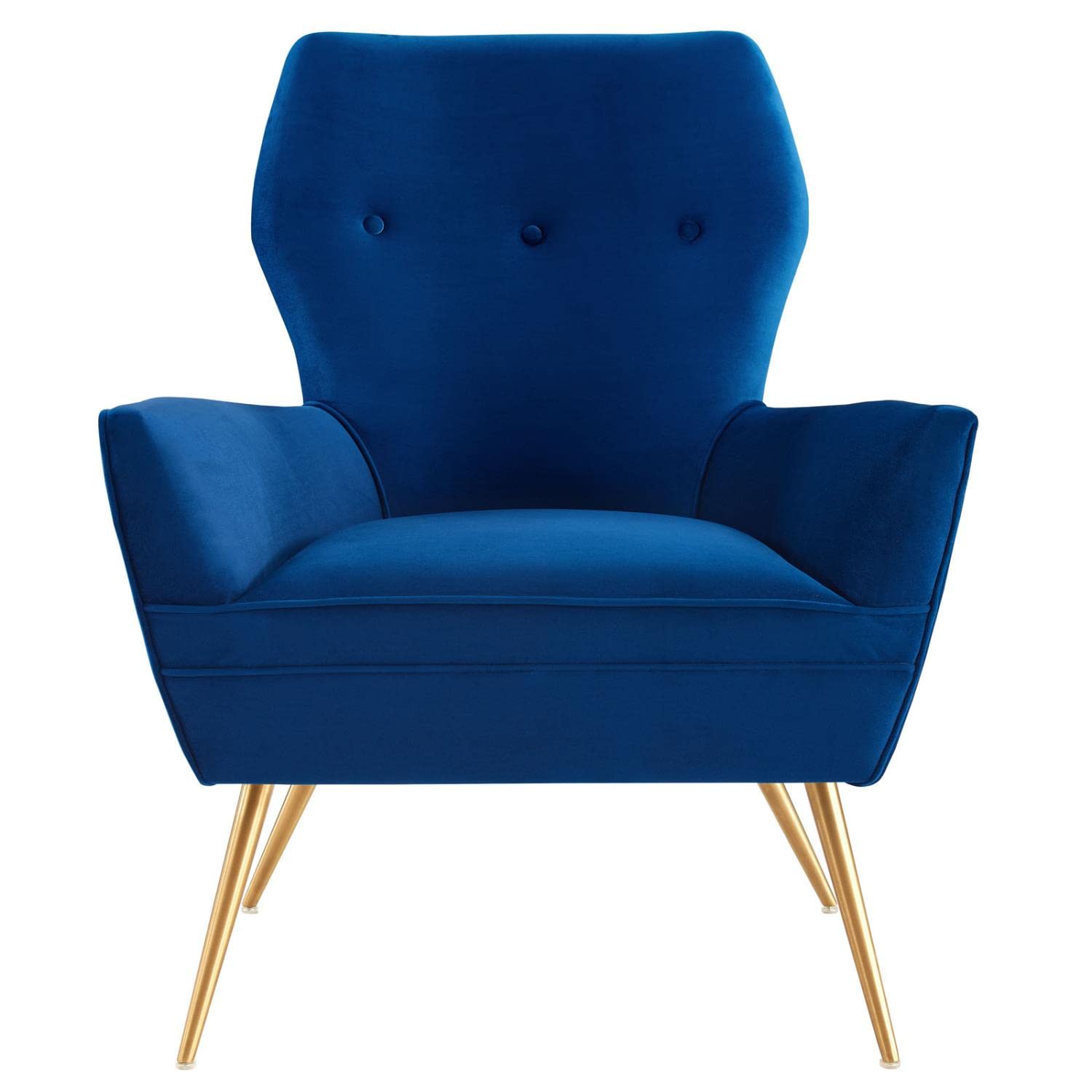 Modway Renata Modern Tufted Performance Velvet Armchair In Navy/Gold