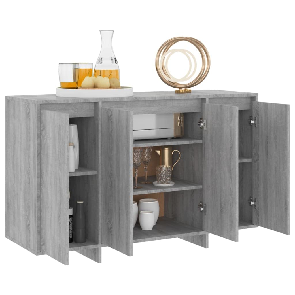 vidaXL Sideboard Gray Sonoma 47.2&quot;x16.1&quot;x29.5&quot; Chipboard