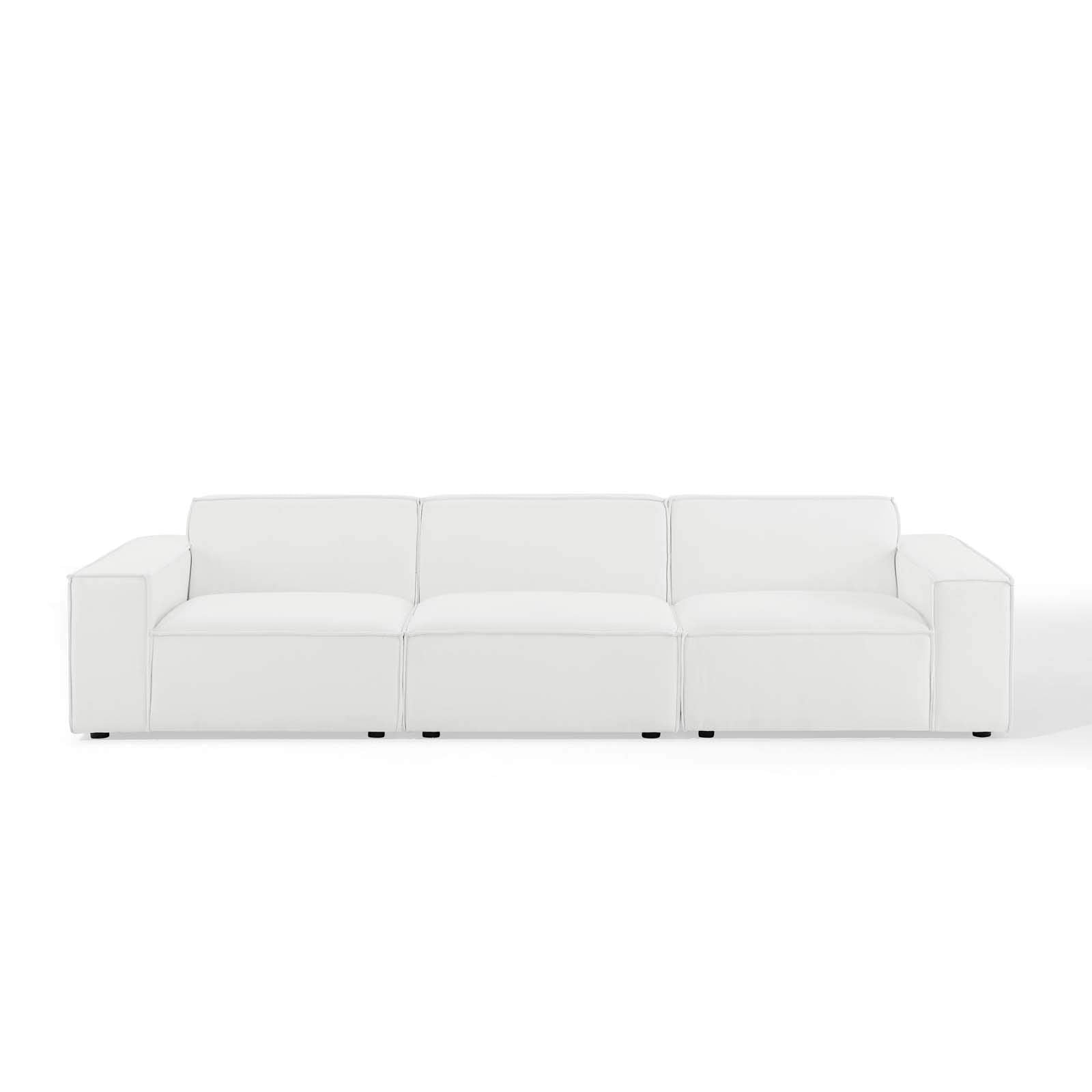 Modway EEI-4112-WHI Restore 3-Piece Sectional Sofa, White