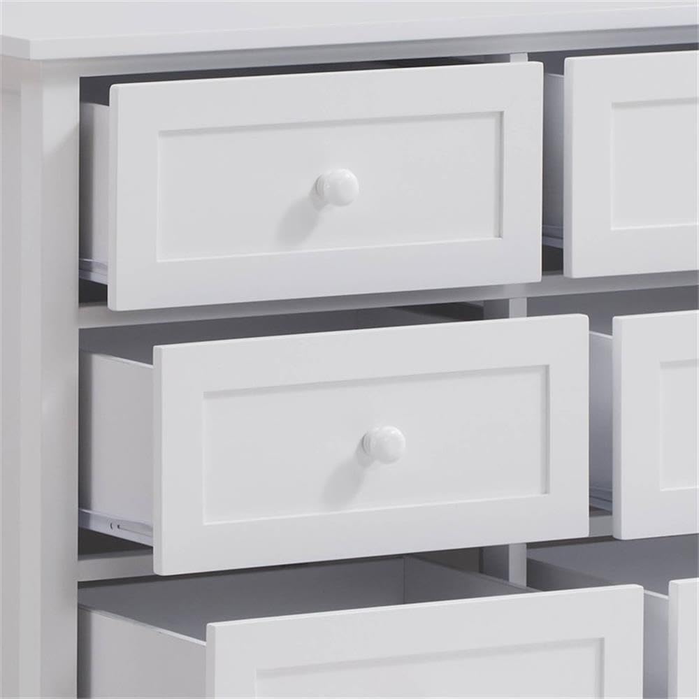Acme Iolanda 6-Drawer Wooden Dresser in White