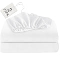 Biloban Twin Fitted Sheet 2 Pack, Twin Bedding Fitted Sheets Only With Deep Pocket Up To 14'', Bottom Sheet, Shrinkage & Stain R