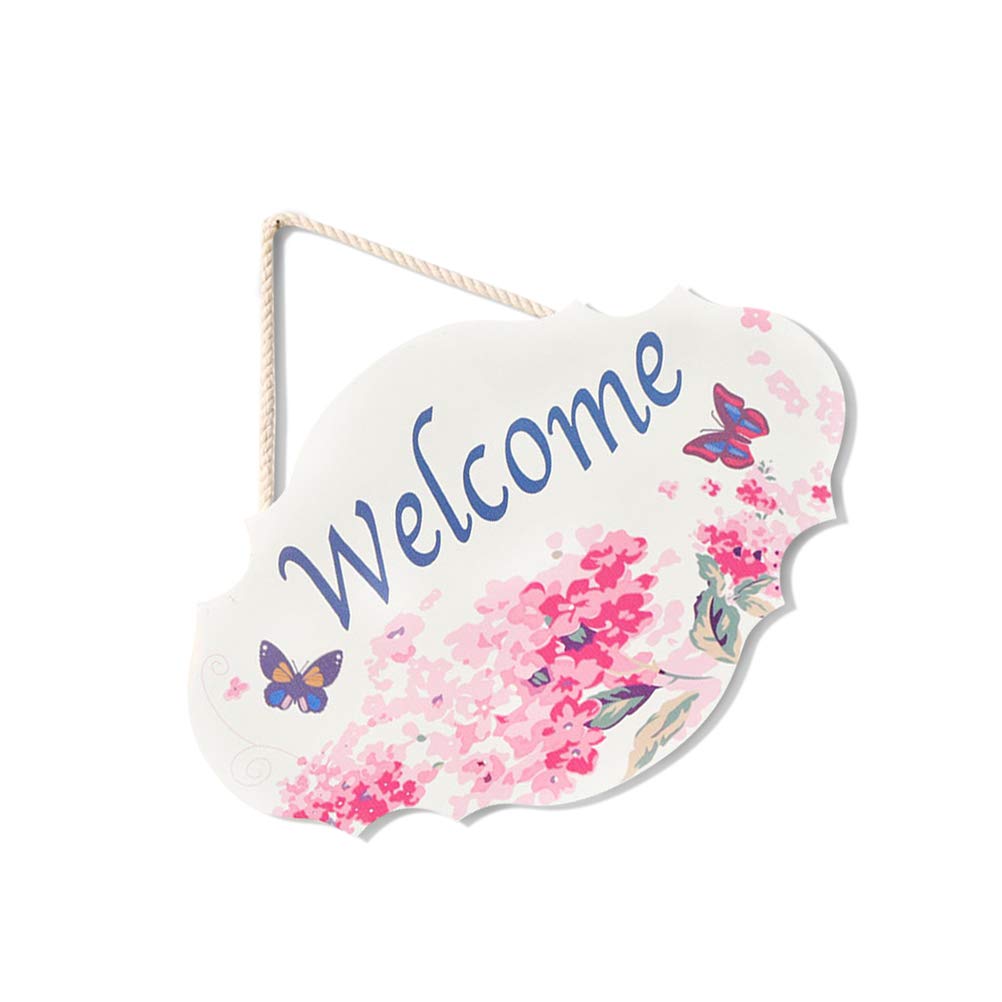 Kodoria Welcome Wooden Hanging Sign Wooden Plaque Bar Cafe Shop Store Door Decor Plaque Welcome Hanging Sign Board