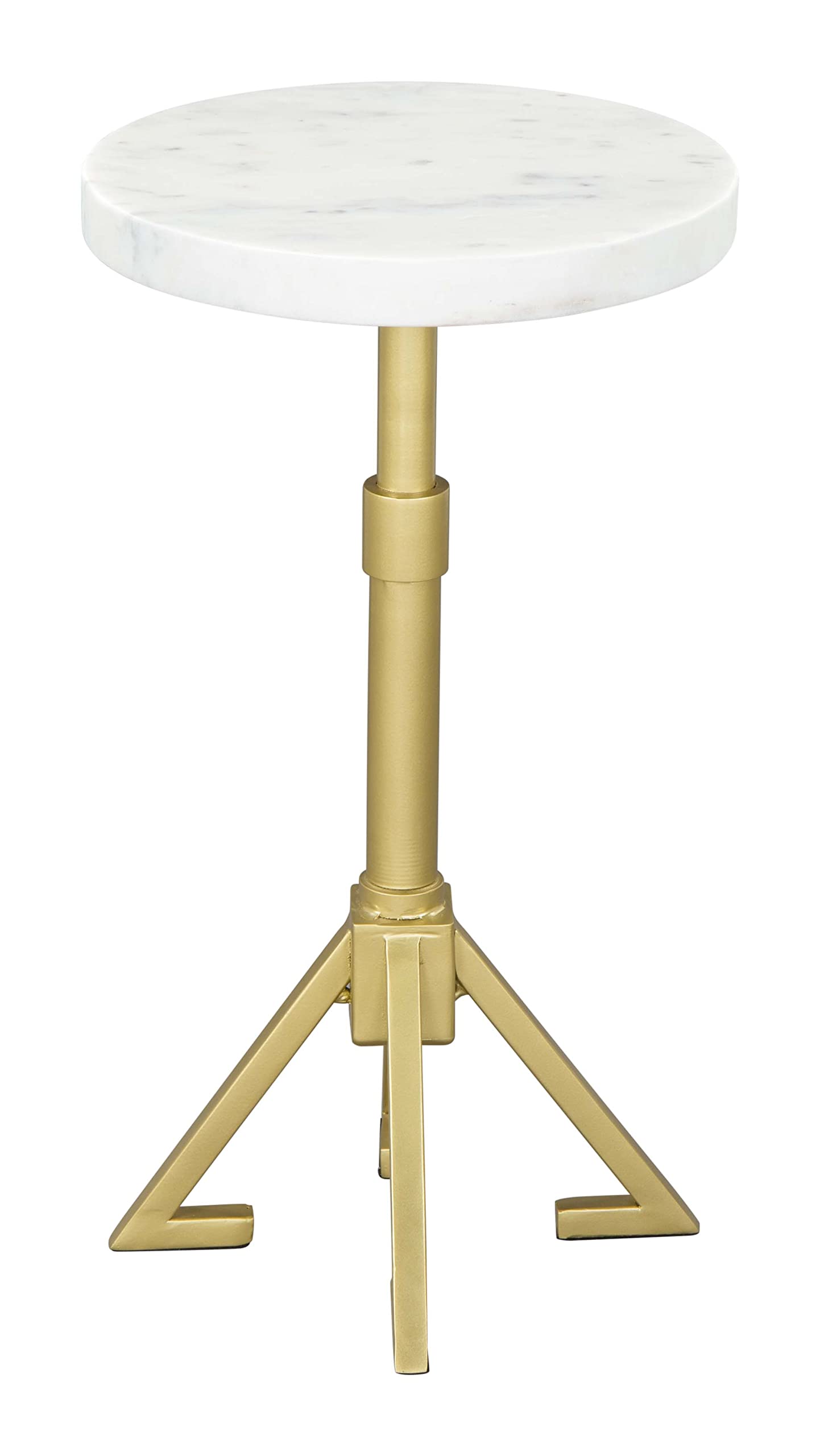 Zuo Maurice Side Table White & Gold
