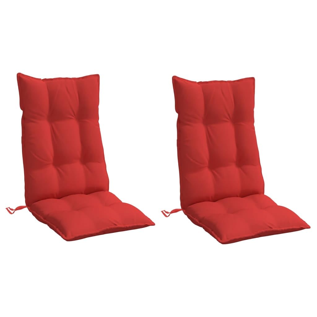 Vidaxl Highback Chair Cushions 2 Pcs Red Oxford Fabric