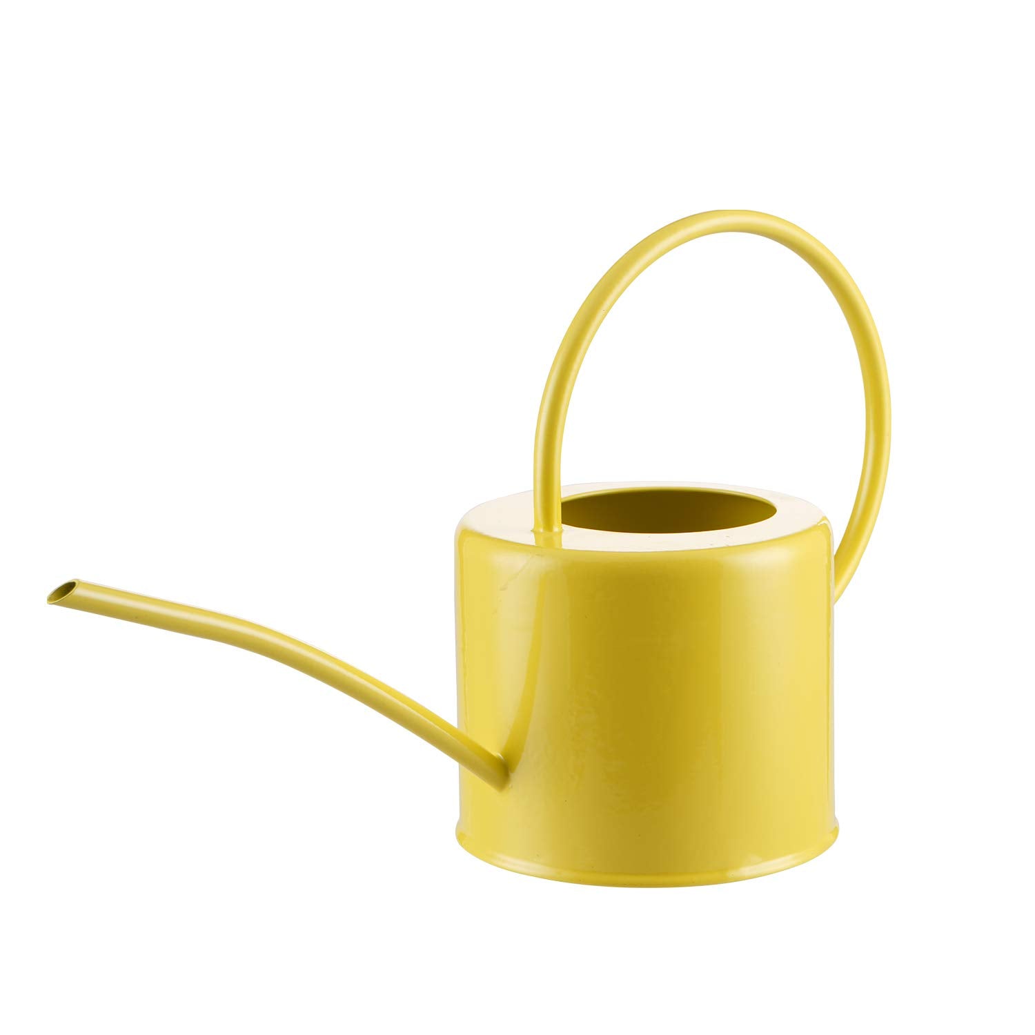 Metal Watering Can Modern Style Watering Pot With Handle And Long Spout Watering Can Garden Tools 57 Oz/1.7,Yellow