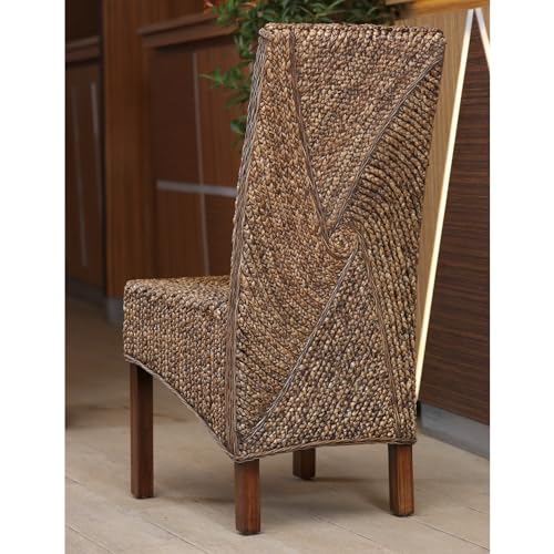 International Caravan Furniture Piece Lambada Hyacinth Spiral Design Chair