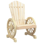 vidaXL Patio Adirondack Chair-Brown Solid Fir Wood-Ergonomic Outdoor Seating for Garden, Deck, Poolside-24.8”Wx39”H