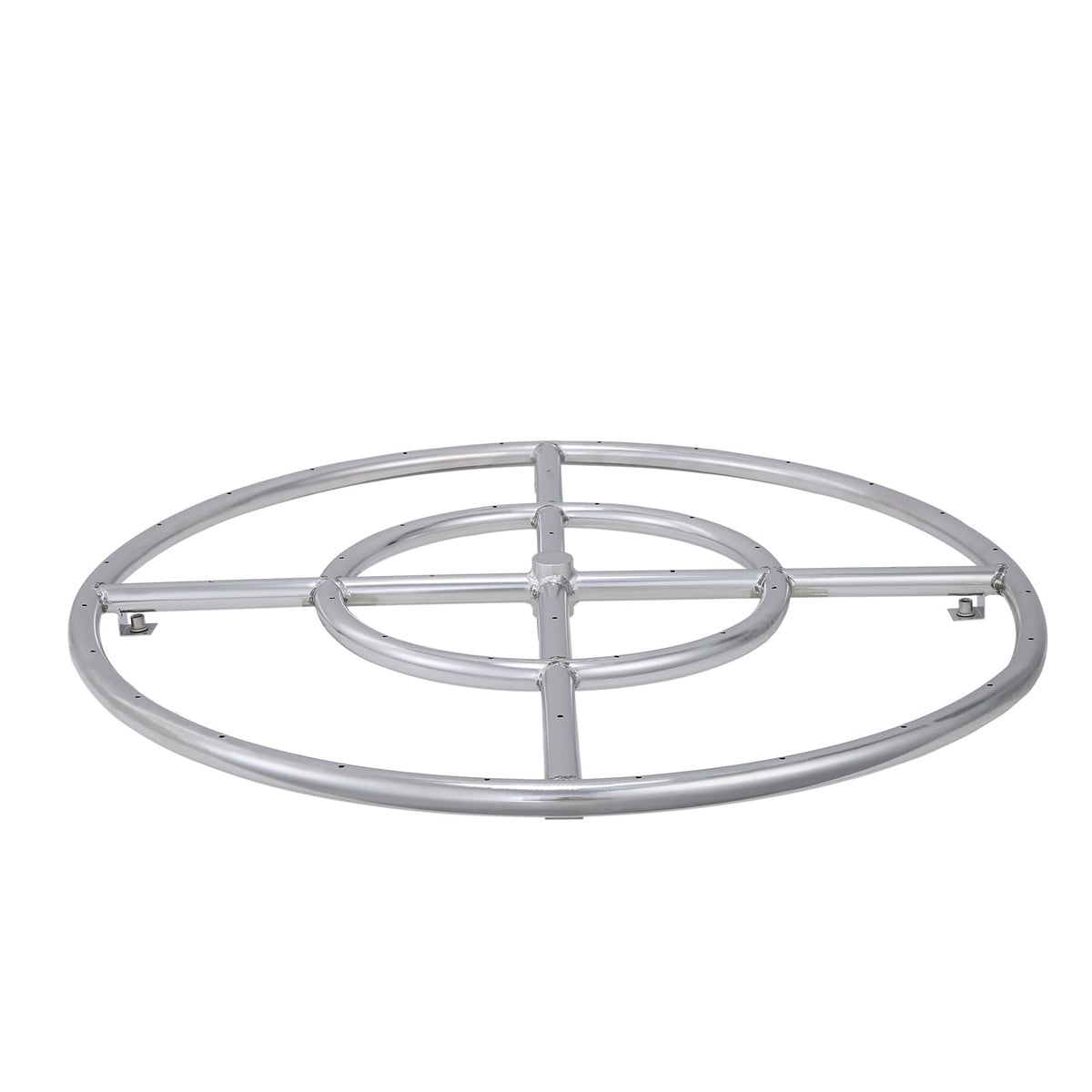 Vevor 24 Inch Round Drop-In Fire Pit Pan, Stainless Steel Fire Pit Burner, Natural & Propane Gas Fire Pan 92,000 Btu, For Indoor
