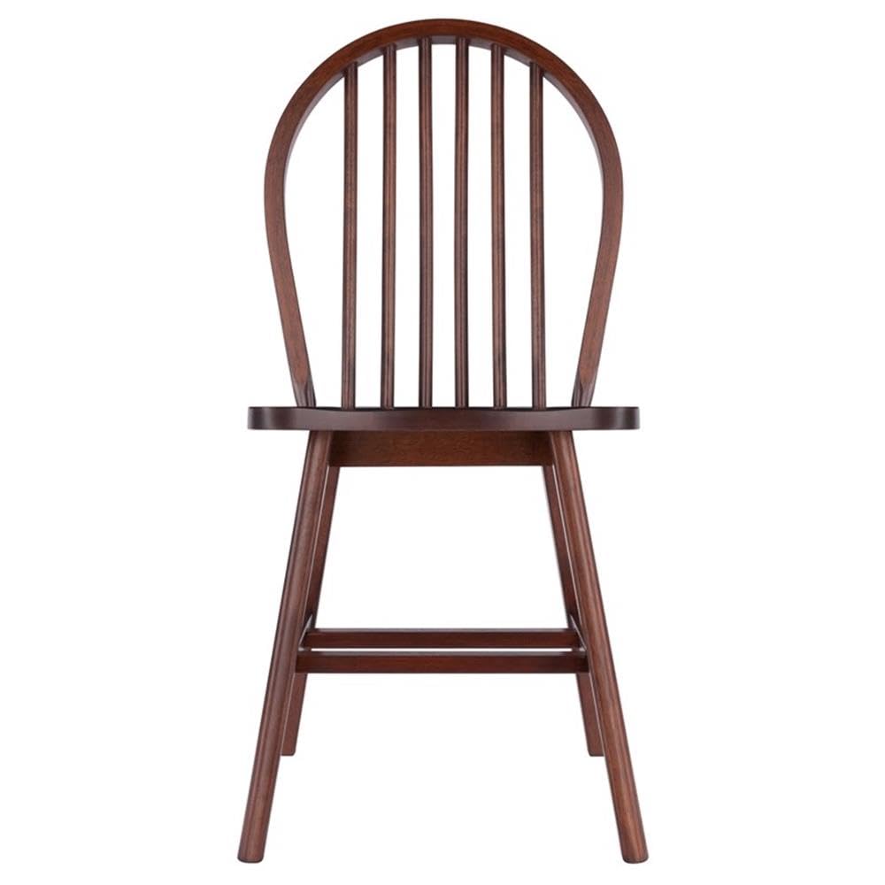 Winsome Windsor 2-Piece Chair Set, Solid Wood, Walnut Finish