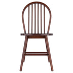 Winsome Windsor 2-Piece Chair Set, Solid Wood, Walnut Finish