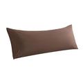 Whatsbedding Body Pillow Cover, Ultra Soft Microfiber Pillowcases, Breathable Long Pillow Case, Envelope Closure - Brown (21X54