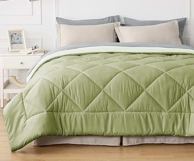Essabella Comfort Nest Solid Reversible Comforter (Double Bed) | Ultra Soft 120 Gsm | Micro Polyester Comforters | Lightweight, 