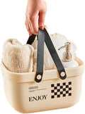 Toriox Cosmetic Wash Storage Box Bucket With Handle/Shower Shelf Organizers Basket For Bathroom, Kitchen, Dorm Room, Pantry, Bab