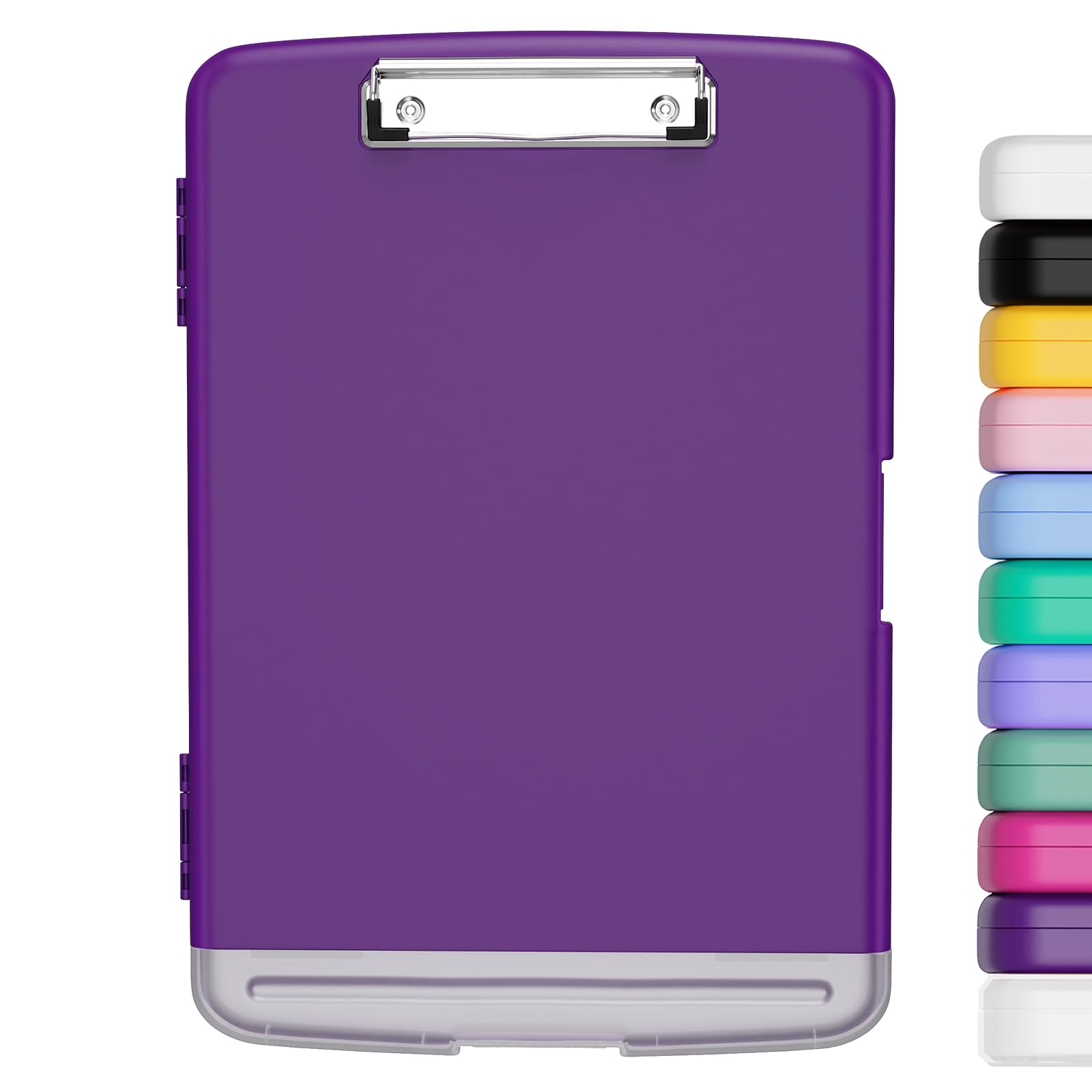 Hongri Plastic Clipboard With Storage, Folder Nursing Clipboard Side Opening, Heavy Duty Clips, Slim Clipboard Storage Box, Ligh