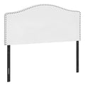 Monarch Specialties I 6012F Bed, Headboard Only, Full Size, Bedroom, Upholstered, Pu Leather Look, White, Transitional