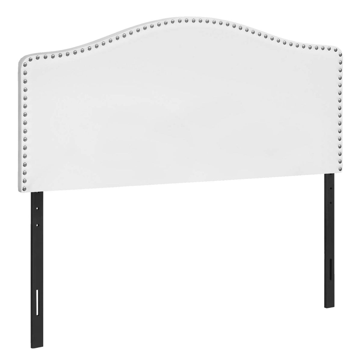 Monarch Specialties I 6012F Bed, Headboard Only, Full Size, Bedroom, Upholstered, Pu Leather Look, White, Transitional