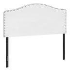 Monarch Specialties I 6012F Bed, Headboard Only, Full Size, Bedroom, Upholstered, Pu Leather Look, White, Transitional