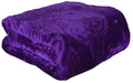 PR Enterprises Velvet Floral Embossed Super Soft Heavy Single Bed Mink Blanket for Winter || Single Bed || 60x85 Inch || Purple