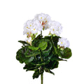 Vickerman 15.25 Artificial White Polyester Geranium Bush