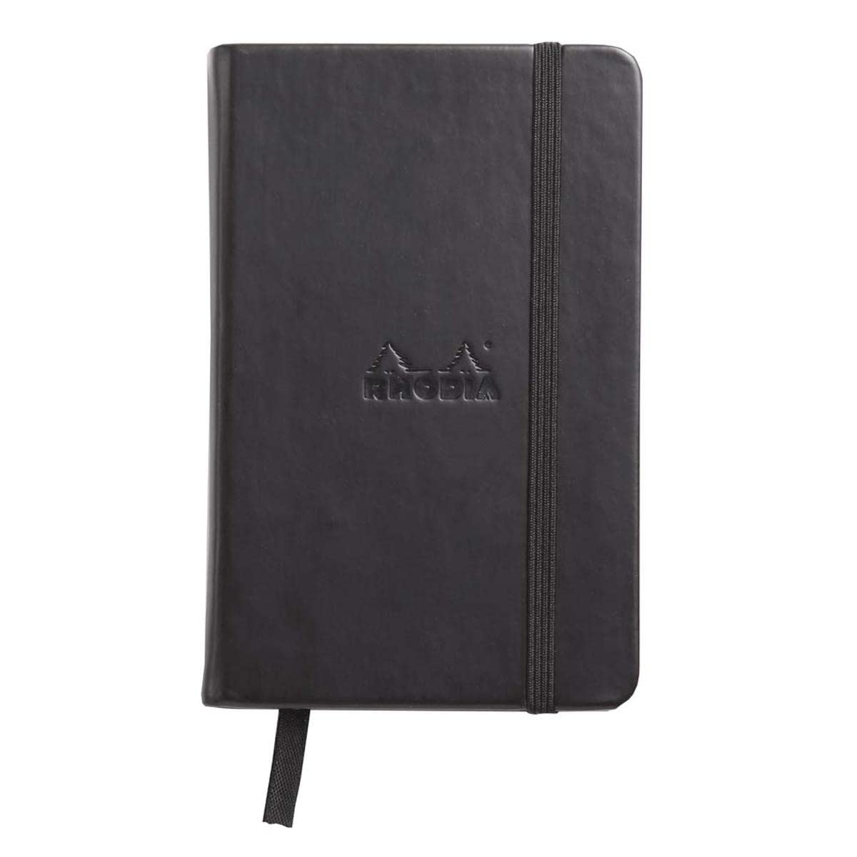 Rhodia Webnotebook Webbies - Dot Grid 96 Sheets - A6, 3 1/2' X 5 1/2' - Black Italian Synthetic Leather Cover