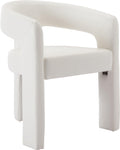 Modern Dining Chair, Faux Leather Upholstered Barrel Kitchen Chair, Round Dining Chairs With Wooden Legs, Assembled Accent Armch