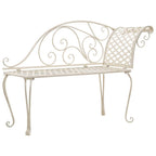 Jinxuny Garden Chaise Lounge 50.4" Metal Antique White