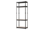 Baxton Studio Gavin Black Metal 4-Shelf Closet Storage Racking Organizer