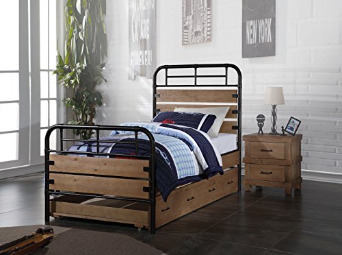 Acme Furniture Adams Wood Nightstand In Antique Oak