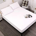 100% Egyptian Cotton 1 Fitted Sheet Only, 400 Thread Count King Size Fitted Sheet White, 16' Deep Pocket, Colorfast Dyes & Shri