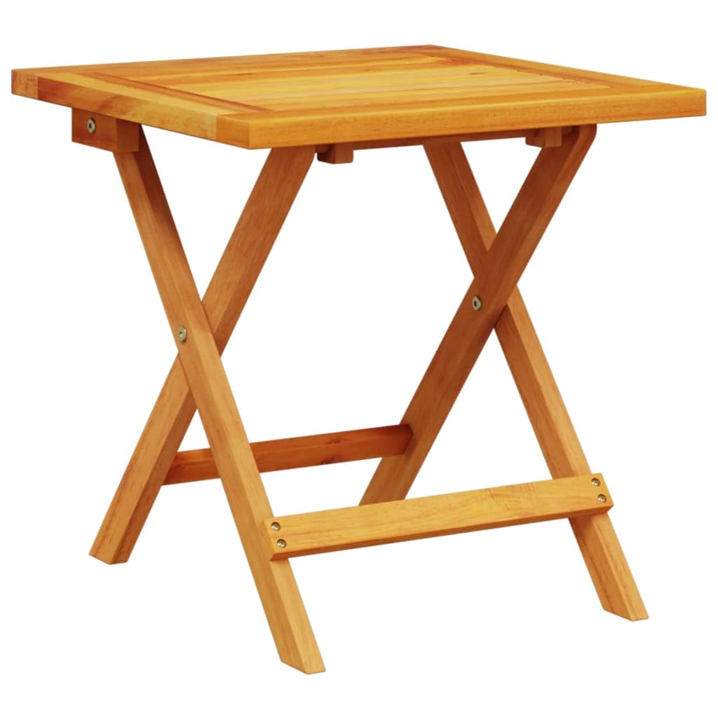 vidaXL Garden Side Table Solid Acacia Wood 40 x 40 x 40 cm, Garden Table, Outdoor Table, Garden Furniture, Outdoor Side Table