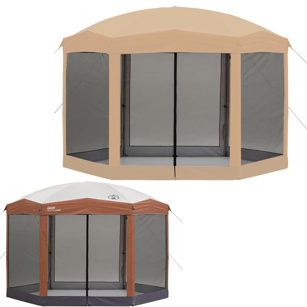 Replacement Canopy With Netting Set Compatible With The Coleman Back Home 10 X 12 Portable Gazebo - Upgraded Performance Riplock