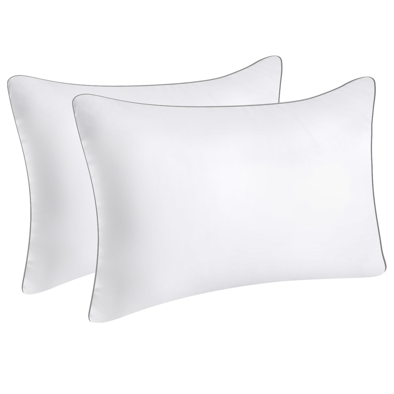 Bed Pillows For Sleeping Standard Size Set Of 2 Pack Cooling Pillow Set Of 2 For Side Back And Stomach Sleepers Down Alternative