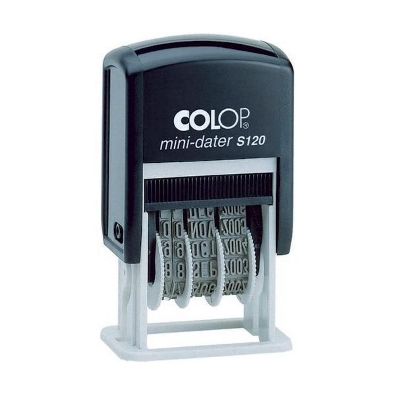Colop S120 Mini Dater Stamp - Black Ink | 104834 | 4Mm Adjustable Self-Inking Date Stamp | Manually Adjustable - Runs For 12 Yea