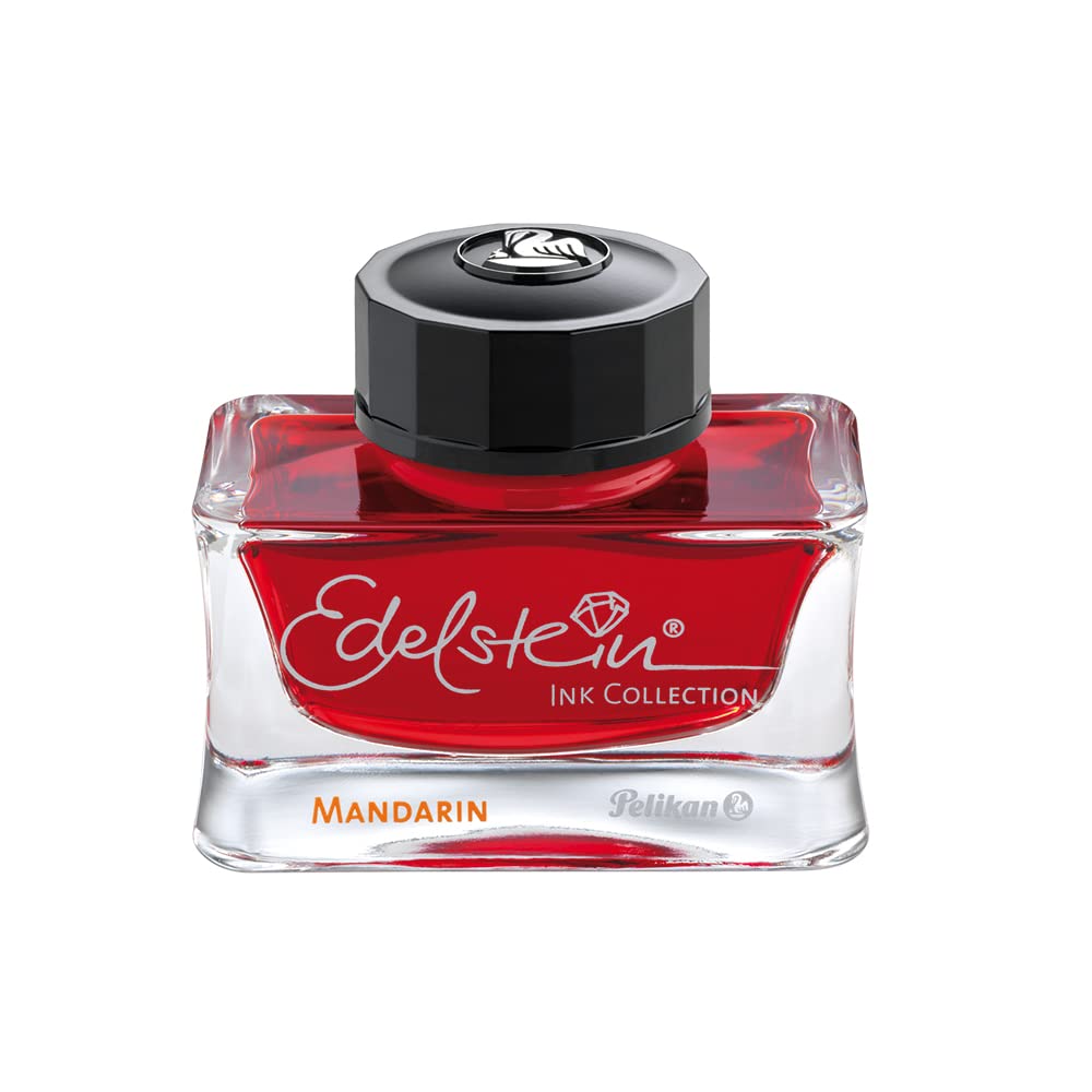 Pelikan Fine Writing Edelstein Bottled Ink For Fountain Pens, Mandarin, 50Ml, 1 Each (339341)