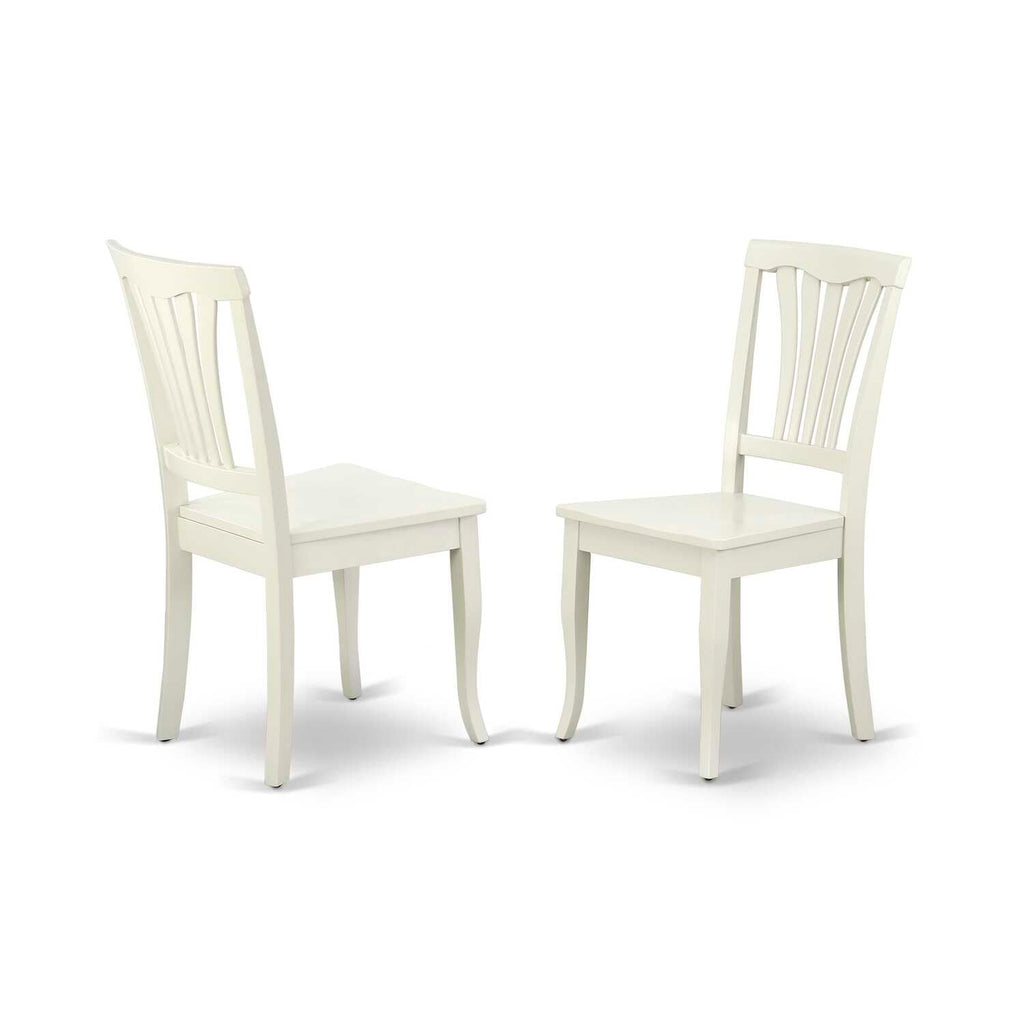 East West Furniture WEAV6-LWH-W 6Pc Rectangle 42/60" Family Table with 18 in Leaf and 4 Wood Seat Chairs Plus 1 Bench