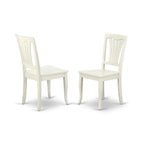 East West Furniture WEAV6-LWH-W 6Pc Rectangle 42/60" Family Table with 18 in Leaf and 4 Wood Seat Chairs Plus 1 Bench