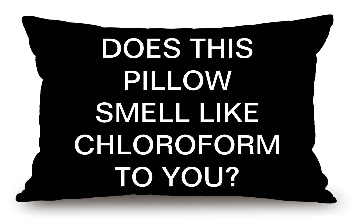 Solekla Farmhouse Pillow Covers With Does This Pillow Smell Like Chloroform To You Quote 12' X 20' Farmhouse Rustic D  Cor Lum