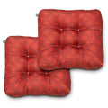 Duck Covers Water-Resistant Indoor/Outdoor Seat Cushions, 19 X 19 X 5 Inch, 2 Pack, Ruby Mosaic, Outdoor Patio Cushions