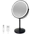 AMZTOLIFE 8  Lighted Makeup Mirror, 1X/10X Magnifying Vanity Mirror with Lights, 3 Color Lighting, Brightness Dimmable Cosmetic 