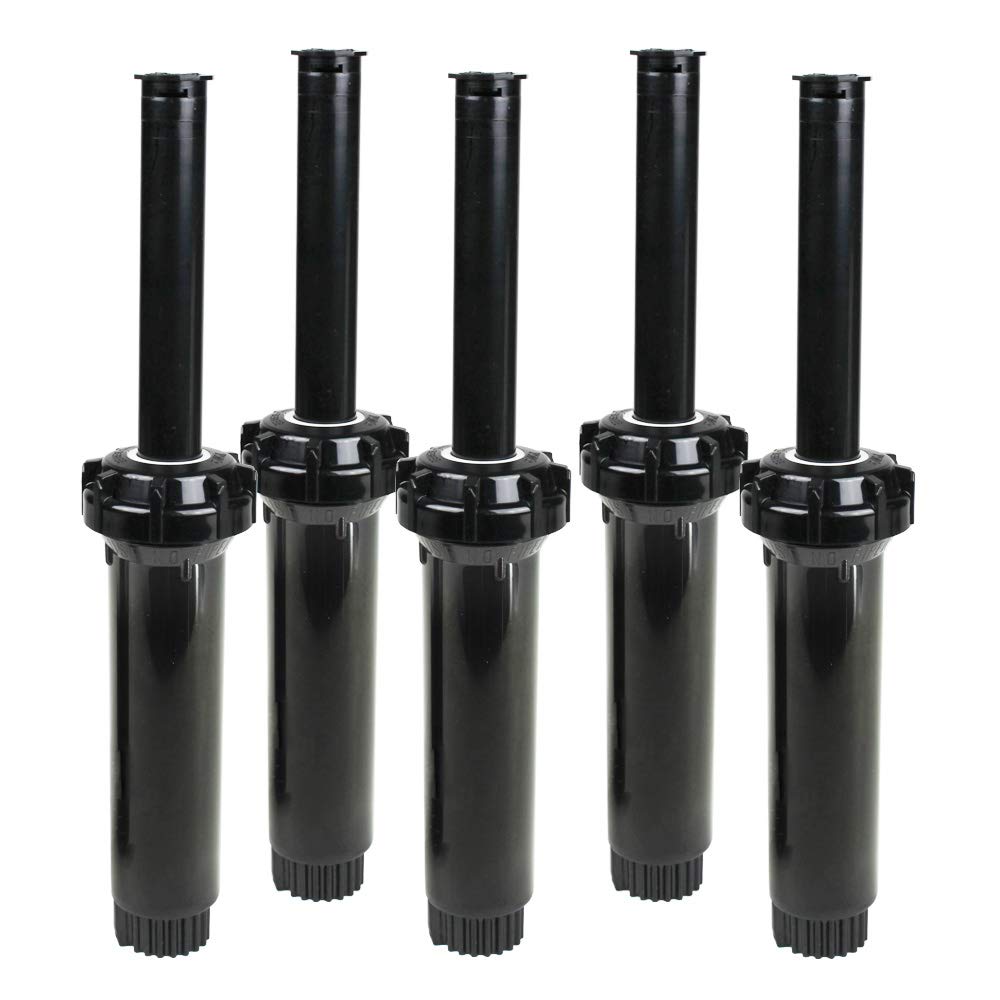 Toro 53458 5-Pack, 570 Series 4' 15' Half Nozzle Pop-Up Sprinkler, Black